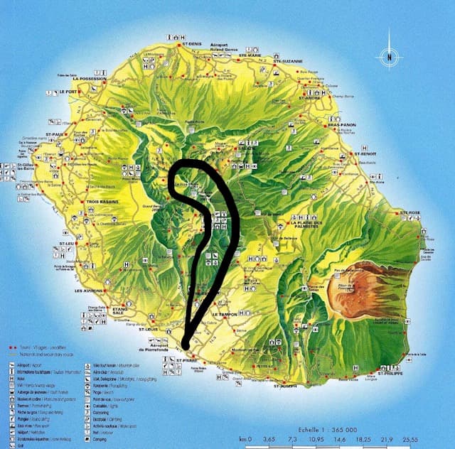 Carte indicative du trajet Trois Cirques en Panoramique au départ de Pierrefonds